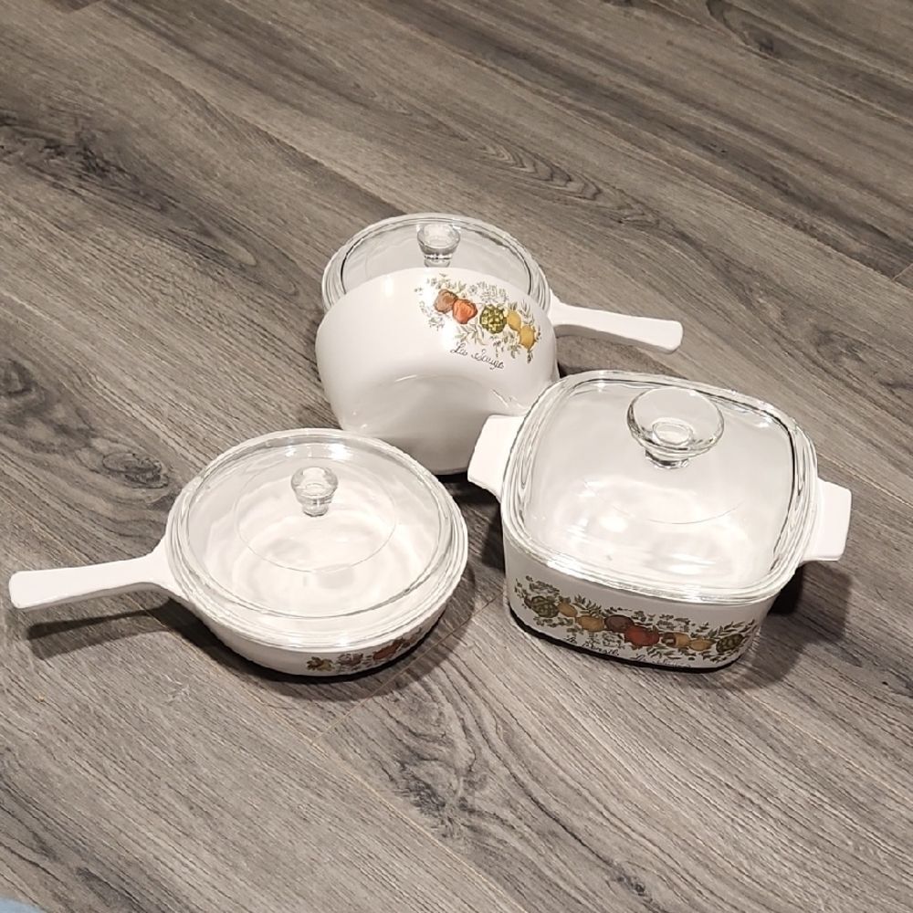 RARE Vintage Corningware "Spice Of Life" 7PC Set